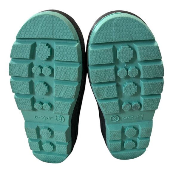 Cat & Jack Kids Winter Snow Boots Black Teal Thermolite Size 3 NWT - Picture 4 of 6